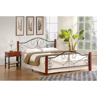 Bed VIOLETTA 120, CHERRY ANTIQUE / BLACK